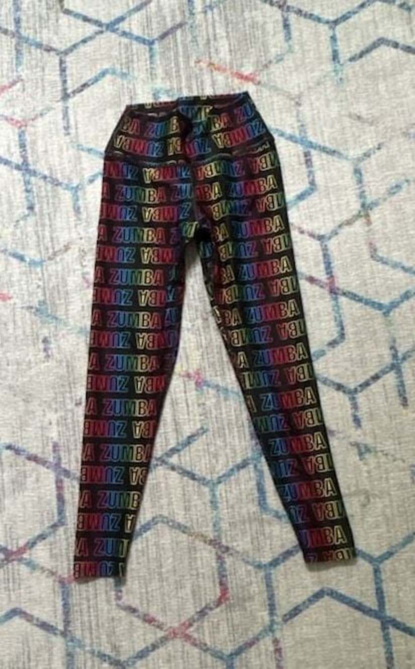 Zumba Bright And Bold High Waistband Ankle Leggings - Black